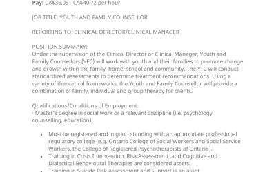 YOUTH AND FAMILY COUNSELLOR